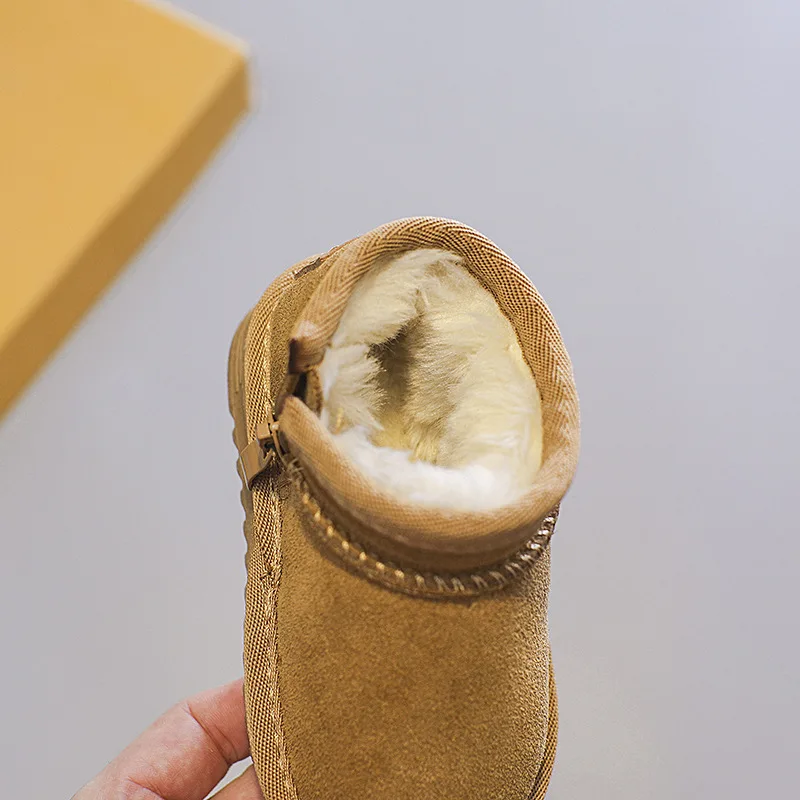 Moda crianças sapatos casuais meninas meninos botas de neve de algodão quente crianças botas menino inverno sapatos de algodão tênis