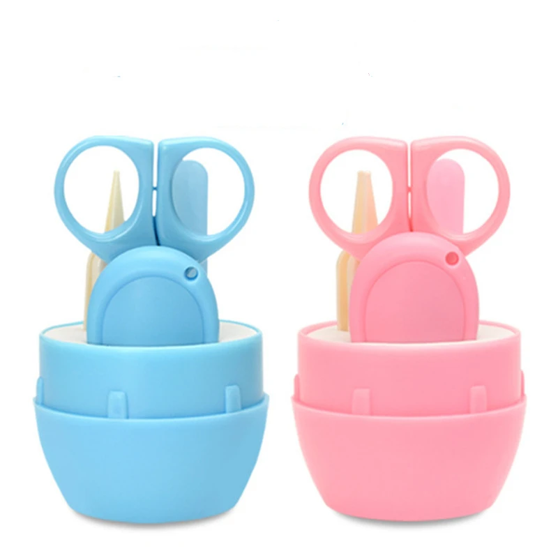 Tesoura de unhas para bebês recém-nascidos, ferramenta de cuidados com as unhas, segura, portátil, cortador de unhas, pinça com caixa, kit de manicure para crianças