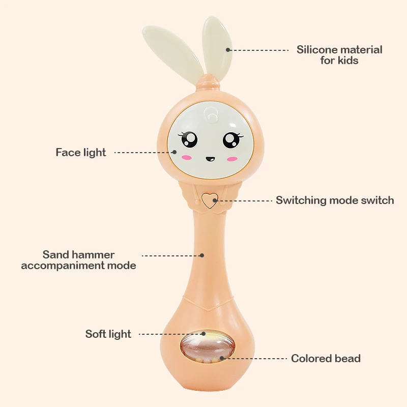 เพลงเด็กTeether Rattleของเล่นเด็ก 0-12 การศึกษาโทรศัพท์มือถือCotเด็กBed Bellทารกแรกเกิดรถเข็นเด็กCribทารกPacifier Weep Tear