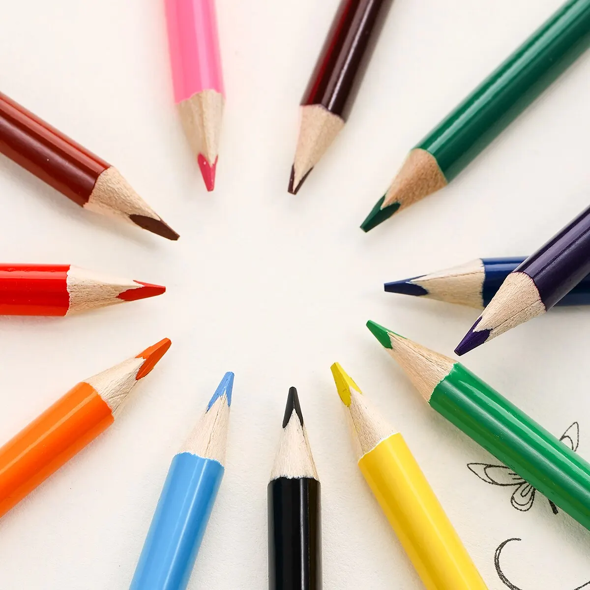 Mini juego de lápices de 12 colores, lápices preafilados de colores cortos para dibujar, colorear, sombrear para niños, estudiantes o niños