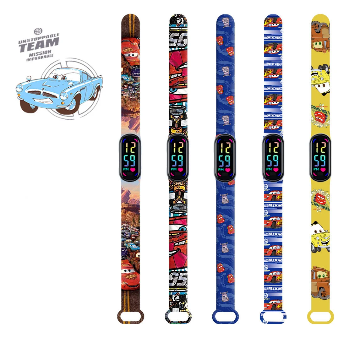Disney carros crianças relógios meninos à prova dwaterproof água tela de toque relógio para crianças à prova dwaterproof água relógio digital pulseira presente requintado