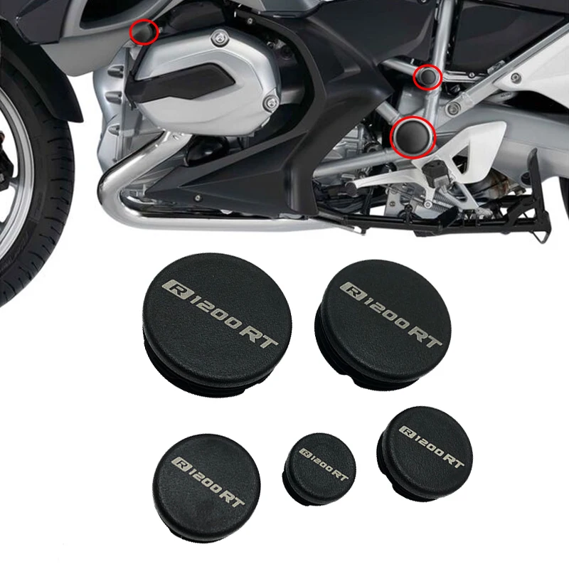 5PCS For BMW R1200RT R1250RT Frame Hole Cover Caps Plug Decorative Frame Cap Set R1200 RT R 1250RT 2014-2023 2020 2021 2022