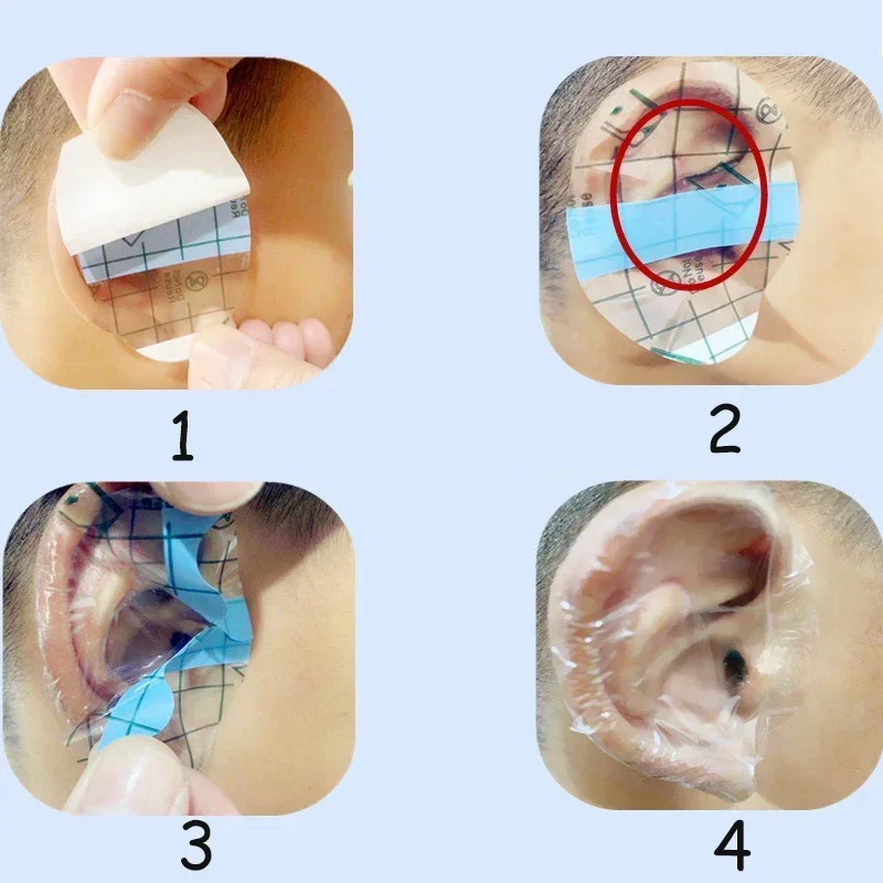 20/60/100 pçs adesivos de orelha descartáveis do bebê proteção do chuveiro capas de ouvido à prova dwaterproof água crianças shampoo proteção de ouvido capa cuidados com o bebê