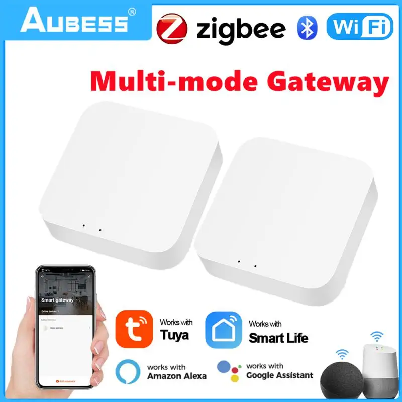 Hub DE ENLACE multimodo Tuya ZigBee, puente WiFi, Bluetooth, malla, Control remoto, funciona con Alexa y Google Home