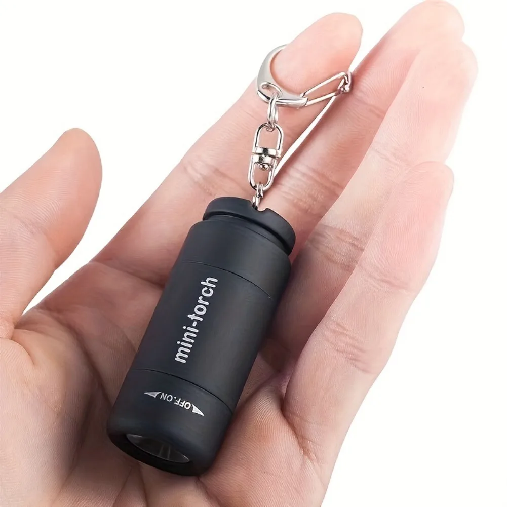 LED 마이크로 포켓 손전등 휴대용 USB 충전식 키 체인 손전등 방수 홈 야외 하이킹 캠핑 손전등
