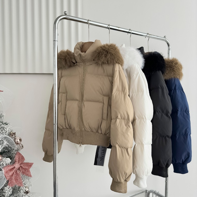 Inverno gola falsa com capuz casacos curtos de algodão topos engrossar quente moda nova parkas casuais chaquetas coreia jaquetas femininas