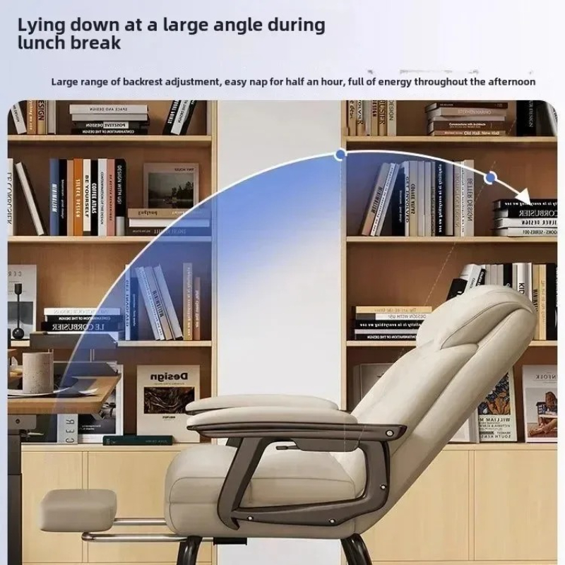 Nordic Computer Chair, Home, Office, Reclining, Sofa, Comfort, Bedroom, Living Room, Study Chair Fixed Foot