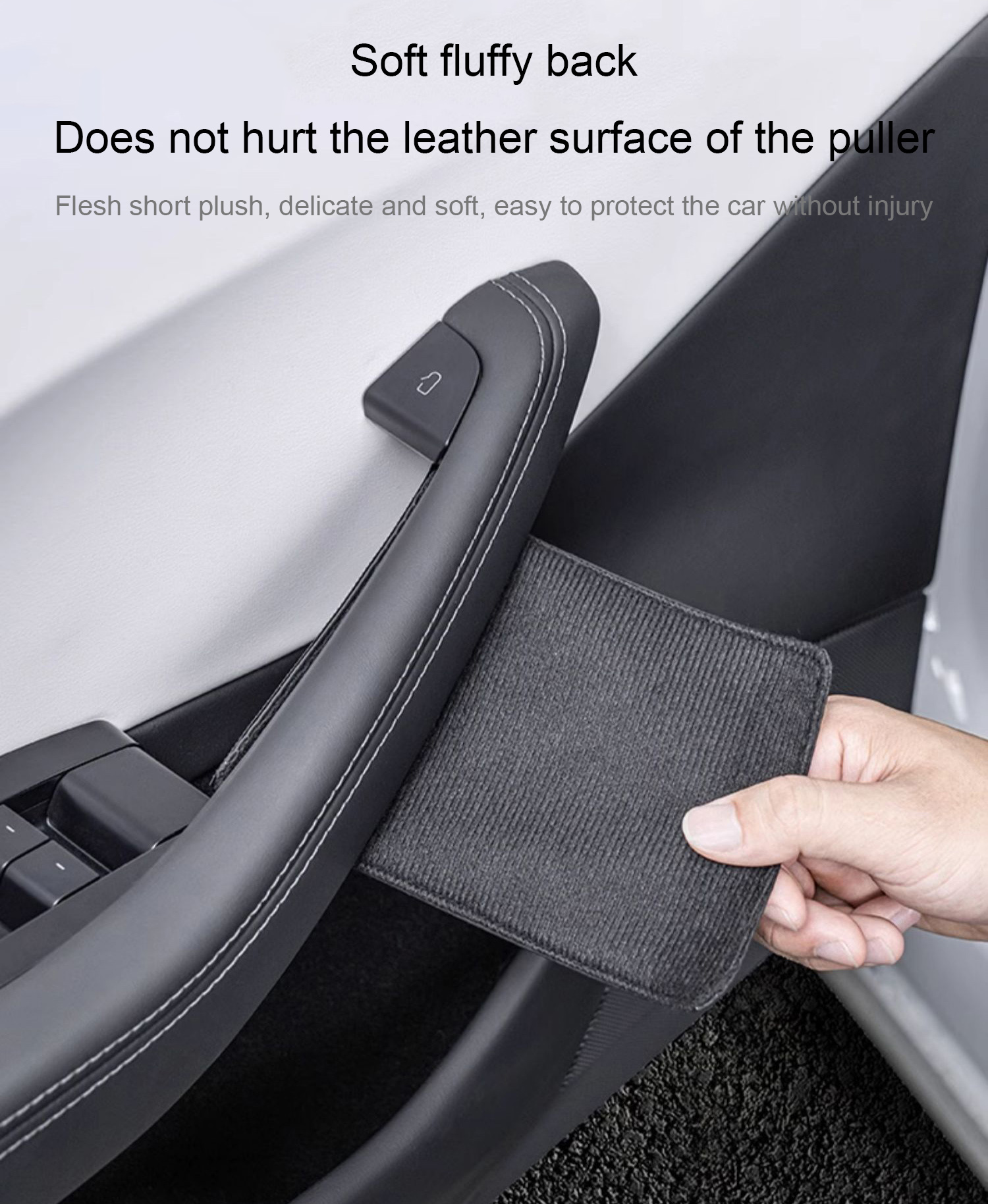 For Tesla Model 3 Highland 2024 4PCS Car Door Inner Handle Protector Cover Napa Leather Model 3 Door Handle Gloves Accessories