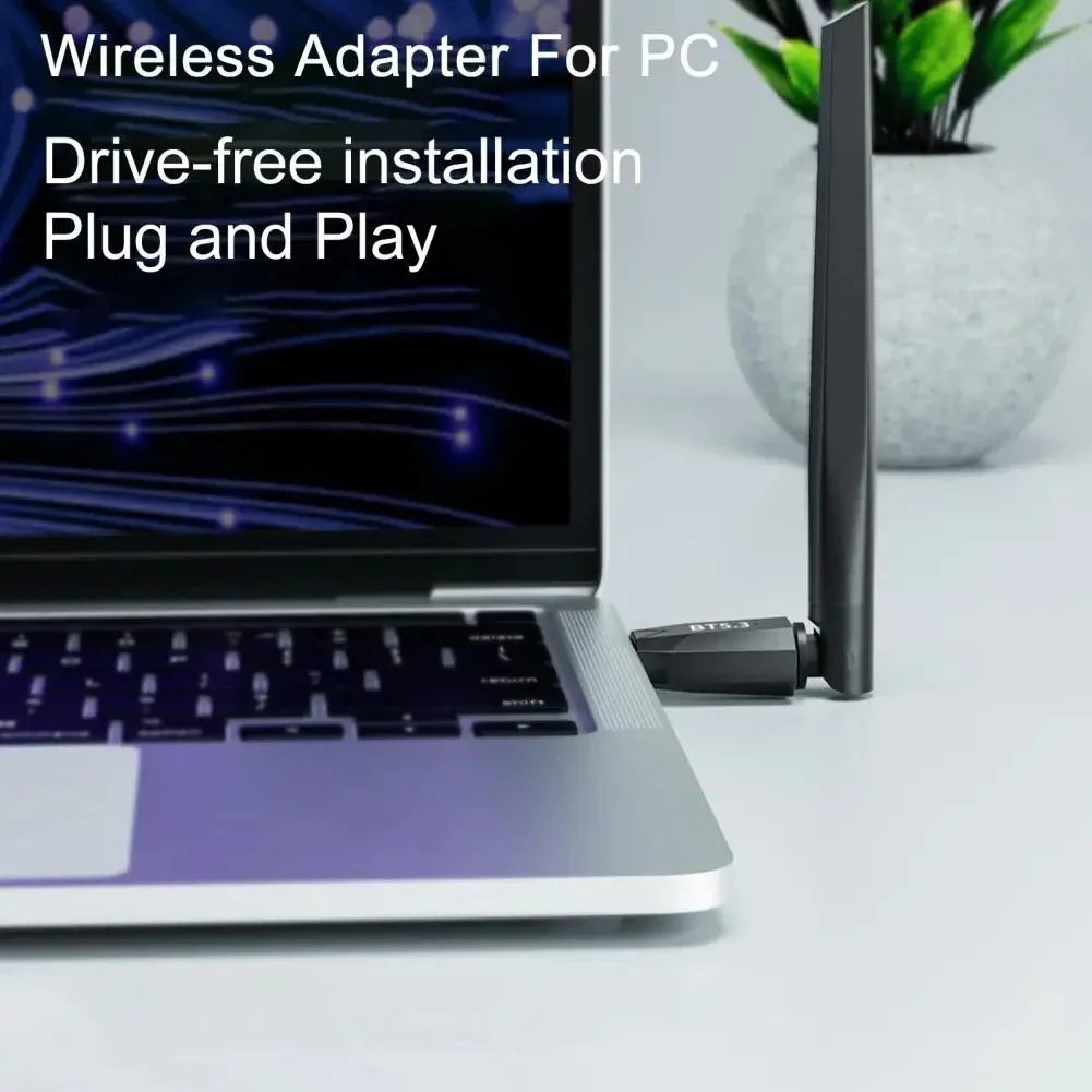 150M Bluetooth 5.4 USB Dongle Driver Free for Win11/10/8.1 Mouse Keyboard Audio Receiver Transmitter