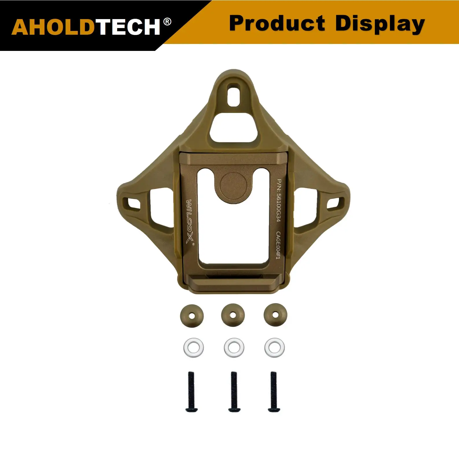 Aholdtech Wilcox L4 Helmet Shroud NVG Mount Adapter for FAST MICH WENDY Tactical Bulletproof Helmet Accessories