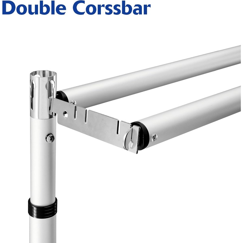 10ftx10ft Double Crossbar Pipe and Drape Backdrop Stand Kit, Heavy Duty Backdrop Stand, Adjustable Metal Background