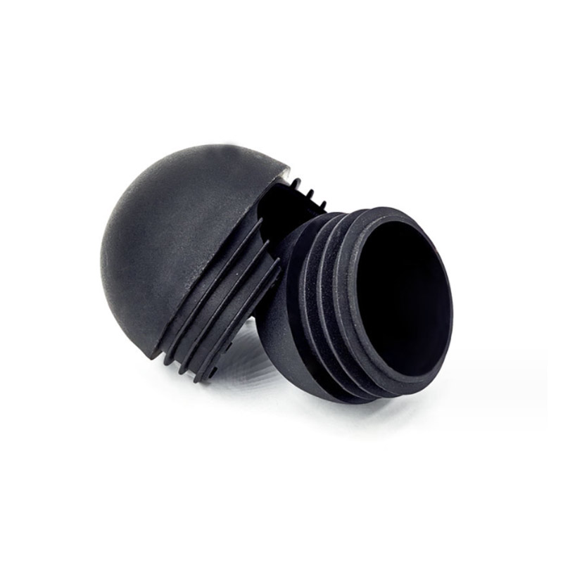 Tampas redondas abobertas de plástico pe preto com cúpula, inserções de tubo, manga de plugue, capa protetora 13 16 19 20 22 25 28 30 32 35 38-76mm