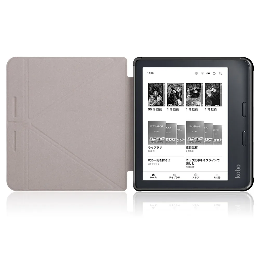 For Kobo Libra Colour 2024 Smart Case 7 inch Multi-folding Stand eReader Cover Shockproof Protective Shell Auto Wake/Sleep Funda