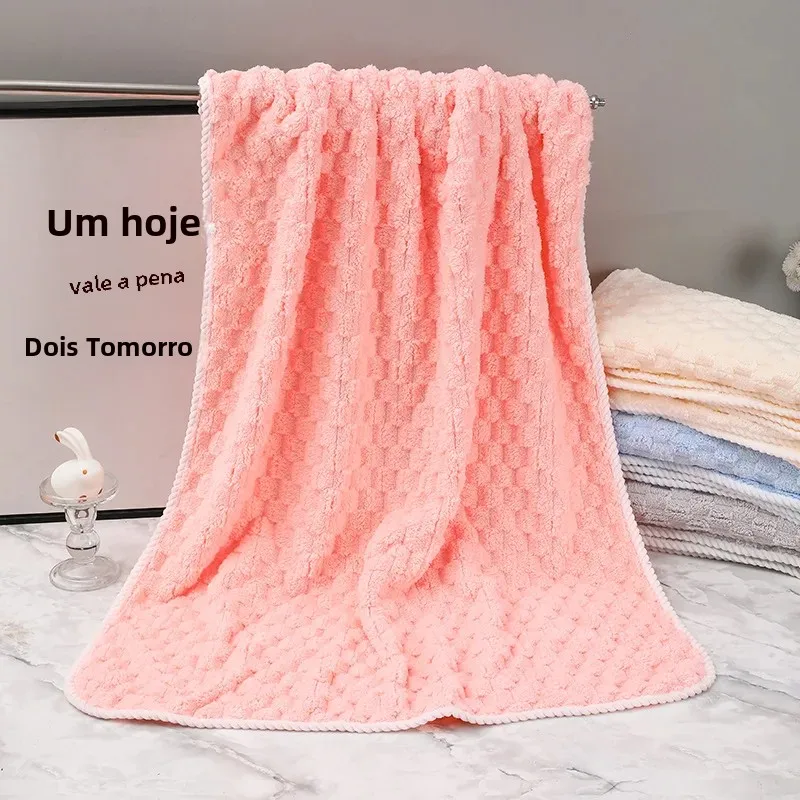 1 pçs macio engrossado coral velo toalha de rosto absorção de água e secagem rápida cor sólida toalha de mão para banheiro