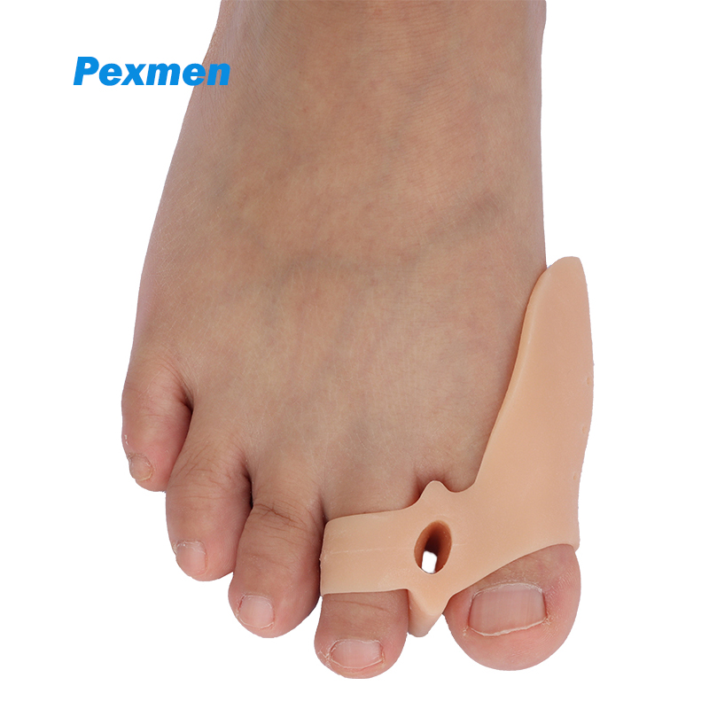 Pexmen 2/4Pcs Gel Bunion Cushions Protectors Sport Bunion Pad Toe Spacer set Bunion Corrector with Separator for Big Toe