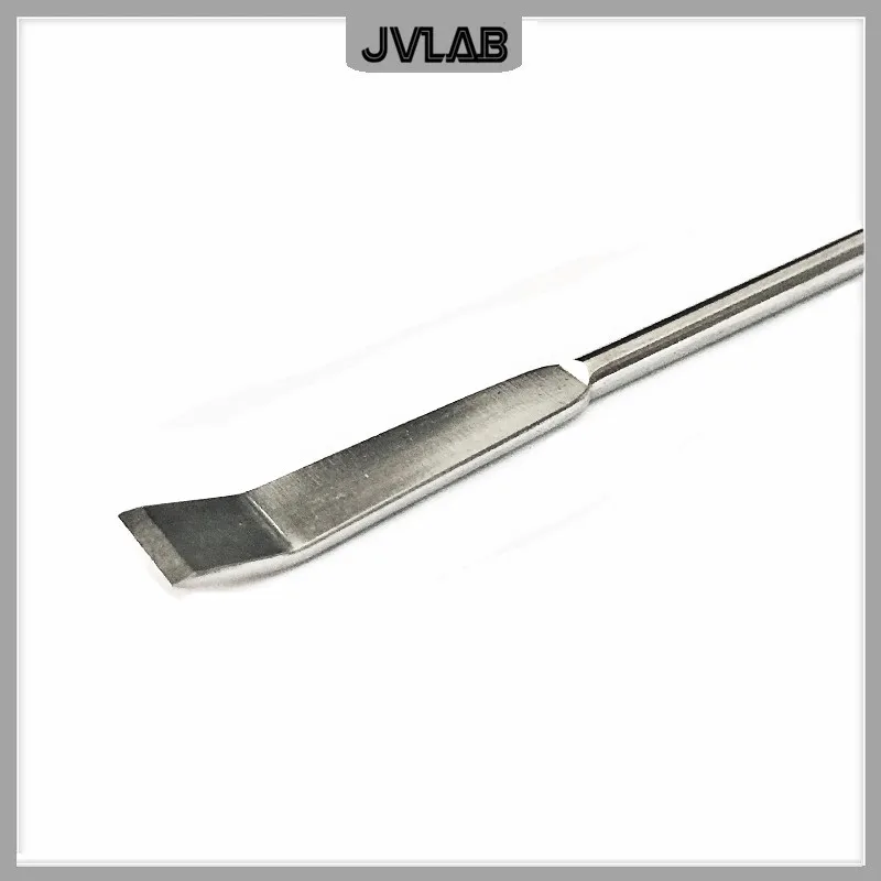 Micro raschietto per farmaci Spatola in acciaio inossidabile Paletta Lunghezza pala 100 mm Cucchiaio per medicinali SUS Trace 10 cm 10/PK