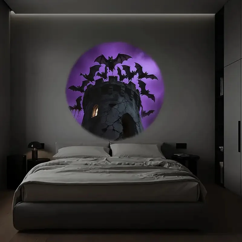 Lampe de Projection de crâne, conception de motif commutable, veilleuse Led Portable alimentée par USB pour décoration murale de plafond de pièce, cadeau d'halloween