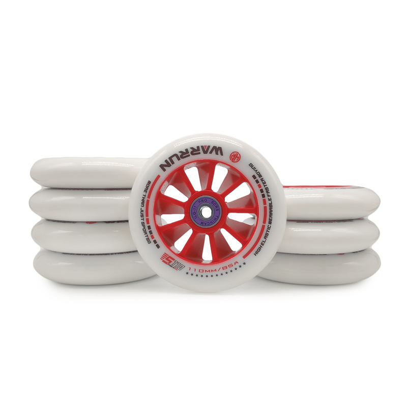 WARRUN Professional Inline Speed Skating Wheels, preto, azul, vermelho, ILQ-11, 608rs, rolamento de corrida 6, 8 rodas, 85A, 90mm, 100mm, 110mm
