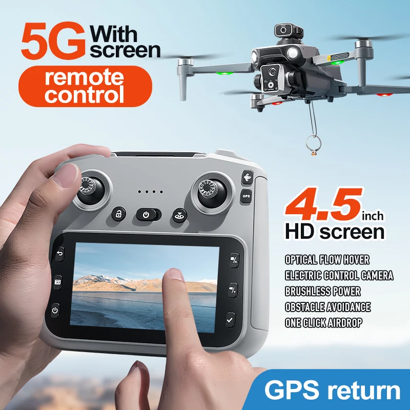 K19 Max 360 ° Évitement d'obstacles au Laser, prise de vue panoramique, positionnement GPS 5G, positionnement du flux optique, dispositif Airdrop RC, jouets de Drone