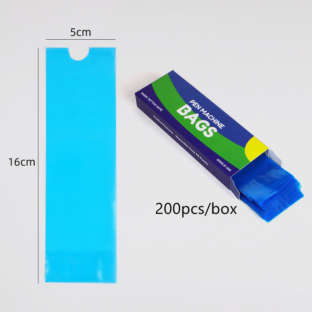 100 ชิ้นปากกาสักครอบคลุมสักเครื่องปากกา, ทิ้งป้องกันฝุ่นกระเป๋าสําหรับปากกาสักแขน Tattoo Supplies