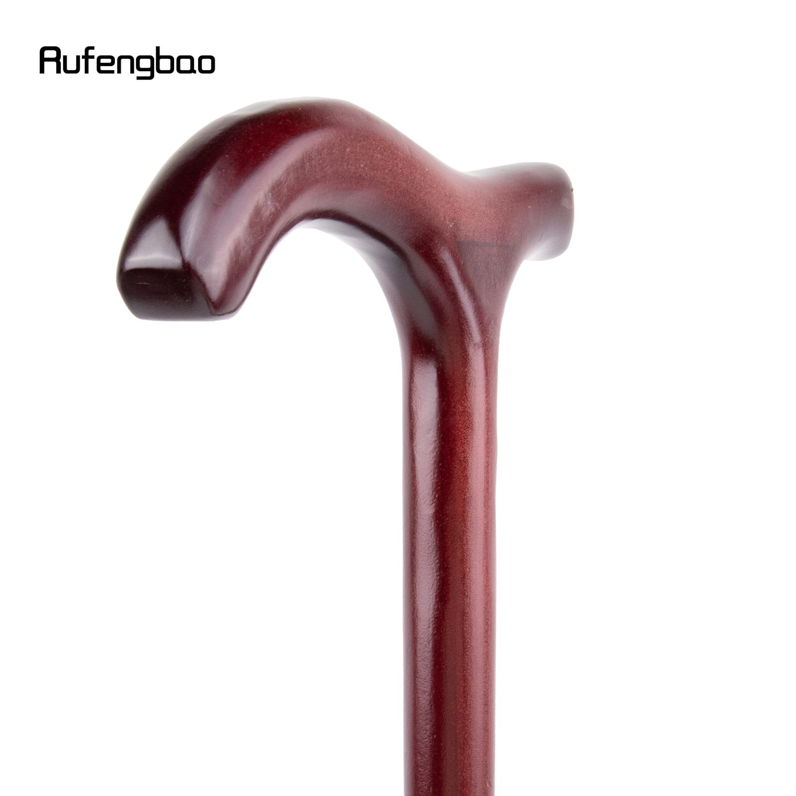 Bastão de madeira única junta vermelha, Bastão decorativo para cosplay, Muleta de rosto Halloween, Bastão de varinha, 92cm