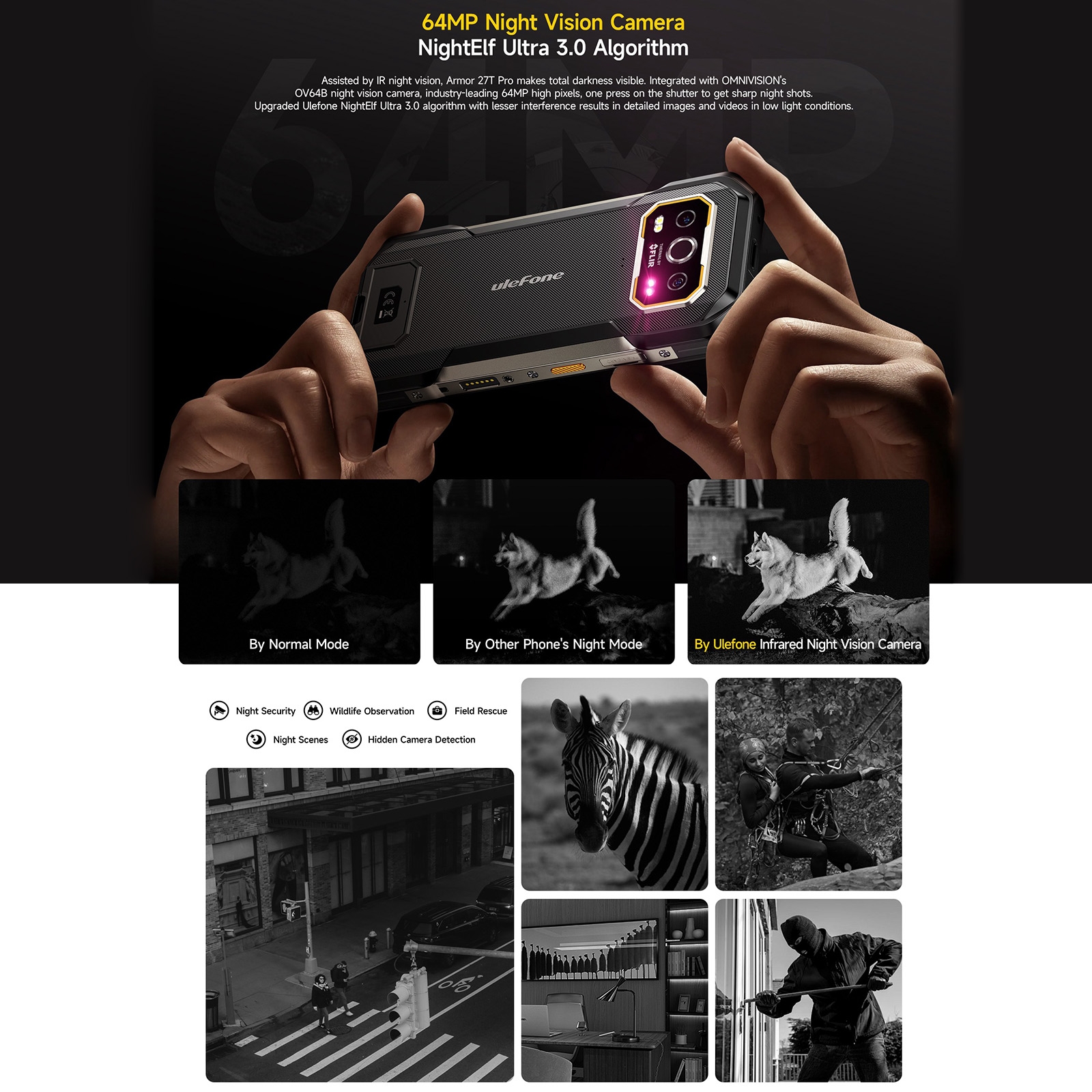 【รอบปฐมทัศน์โลก】Ulefone Armor 27T Pro 5Gโทรศัพท์ที่ทนทาน10600MAh Android 14สมาร์ทโฟน50MP + 64MPกล้องกลางคืน6.78 "24GB + 256GB NFC