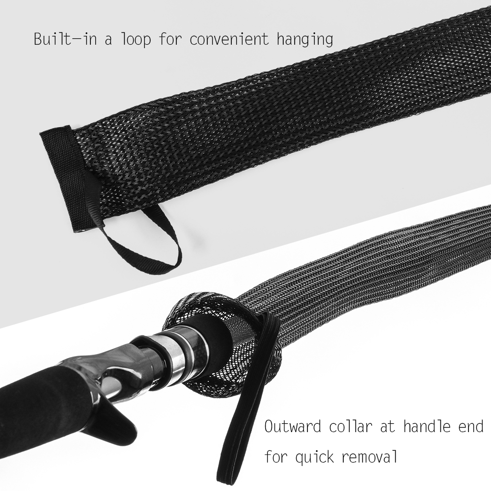 Angelrute Abdeckung Spinning Rod Sleeve Abdeckung Angelrute Socke Pole Handschuh Casting Eis Net Rohr Abdeckung Angelrute Schutz