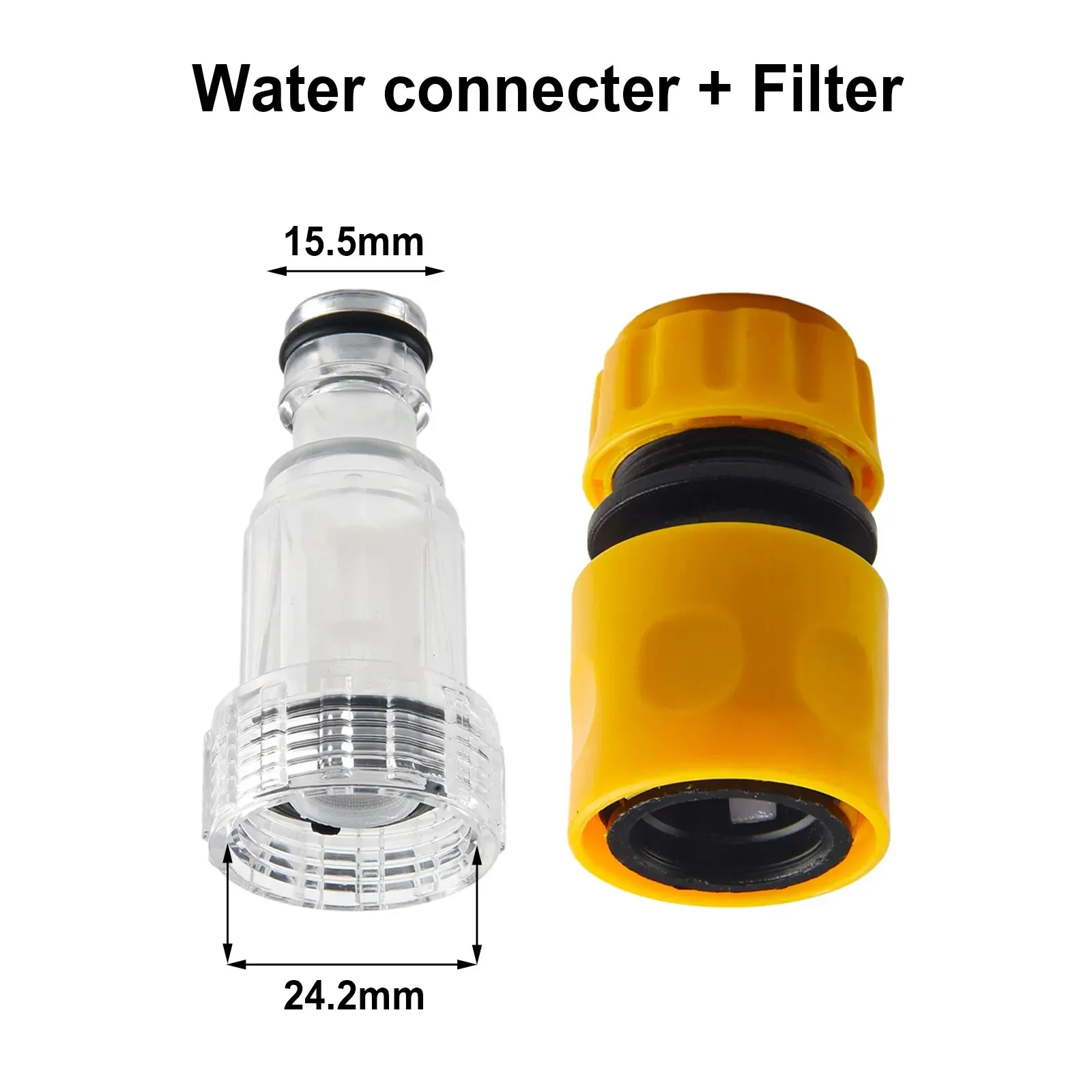 Car Washer Adapter High Pressure Washer Water Filter Automobile Washing Machine Water Connector Set Hose Pipe Fitting