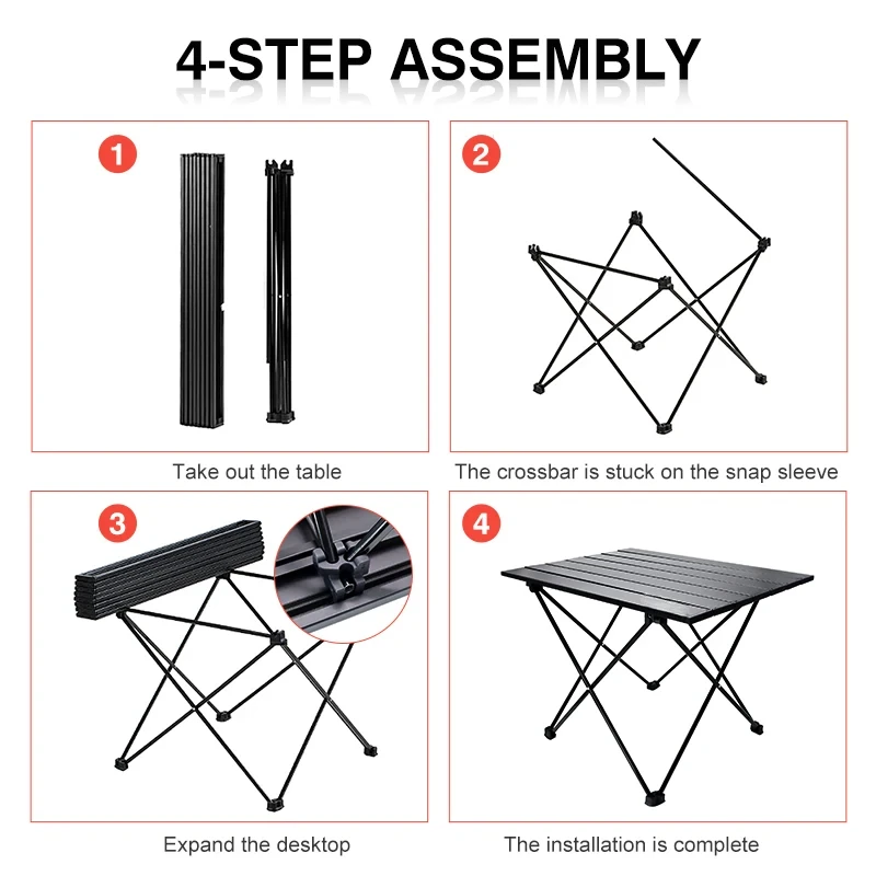 Korea Sale Camping Table Portable Outdoor Aluminum Folding Camping Table Folding Tables Candy Light Color Desks Sl Size