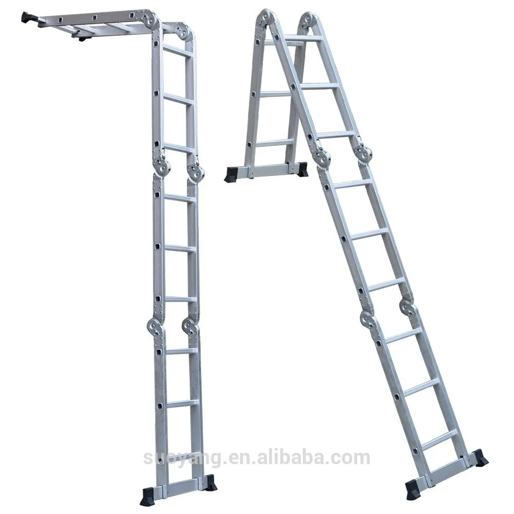 Aluminium Multi-fuction Ladder As Seen on TV Folding Ladder Warehouse Use Ladder