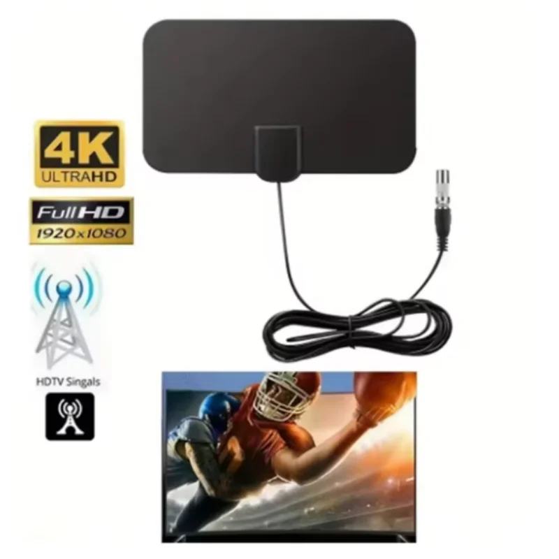 Digital TV Antenna Booster Hign Gain High Definition Aerial HD Flat Indoor Active Aerial For Car Antenna RV Travel Smart TV