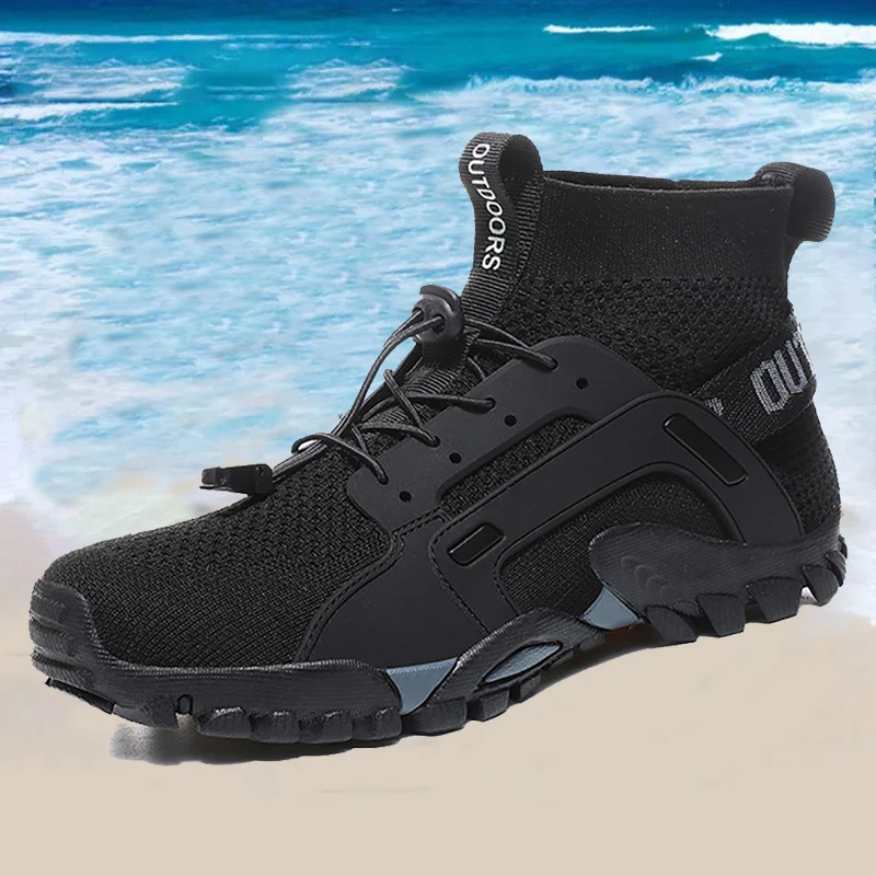 Adulto praia sapatos de água descalço aqua cinco dedos meia natação respirável caminhadas vadear praia ao ar livre tênis antiderrapante