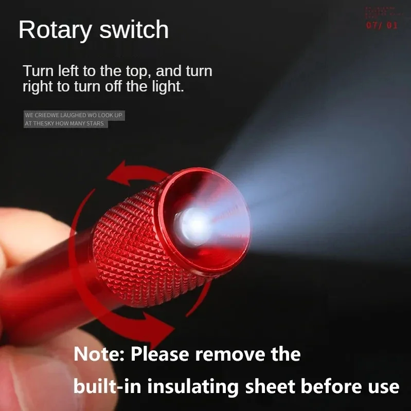 Portable Mini Torch Keychain Pendant with battery Small Light led flashlight Car Key Chain Pendant Key Ring mini flashlights