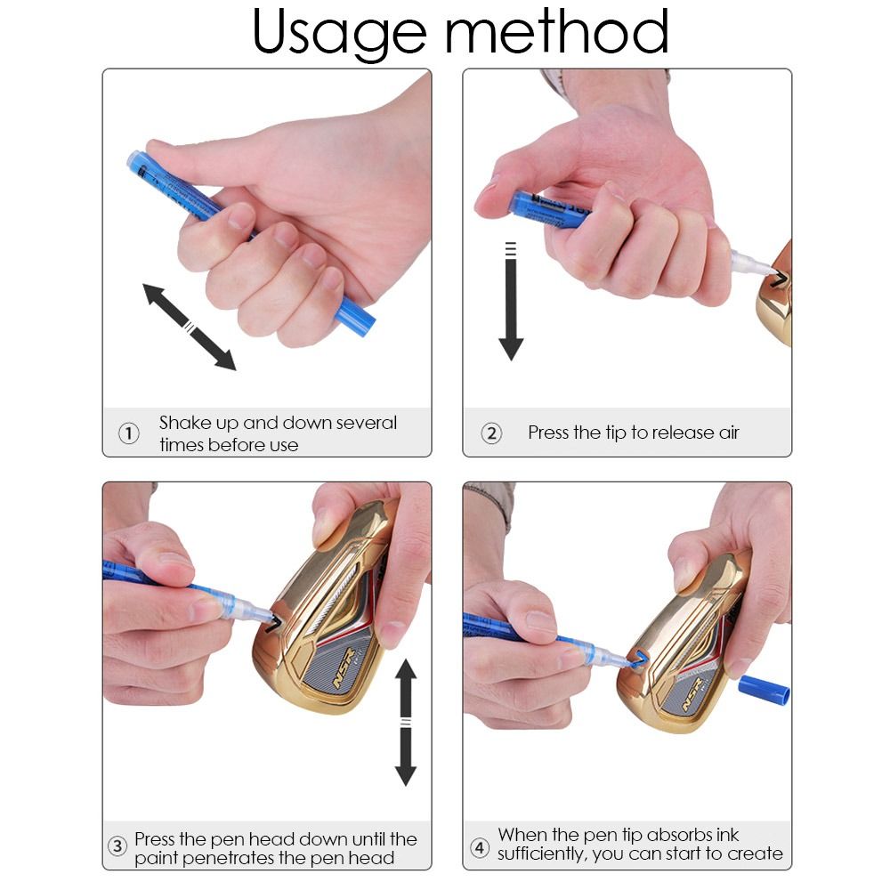 Golf Club Color Changing Pen Acrylic Ink Pen With Strong Sunscreen Waterproof Golf Marker Drawing Tool Accessories Marks Pens