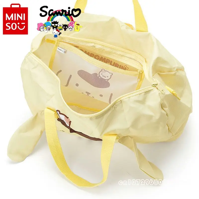 MiniSO Hello Kitty กระเป๋ากระเป๋าสะพายไหล่ผู้ชายผู้หญิง, กระเป๋าเดินทางเก็บของความจุขนาดใหญ่กระเป๋าเดินทางแฟชั่นแบรนด์หรู
