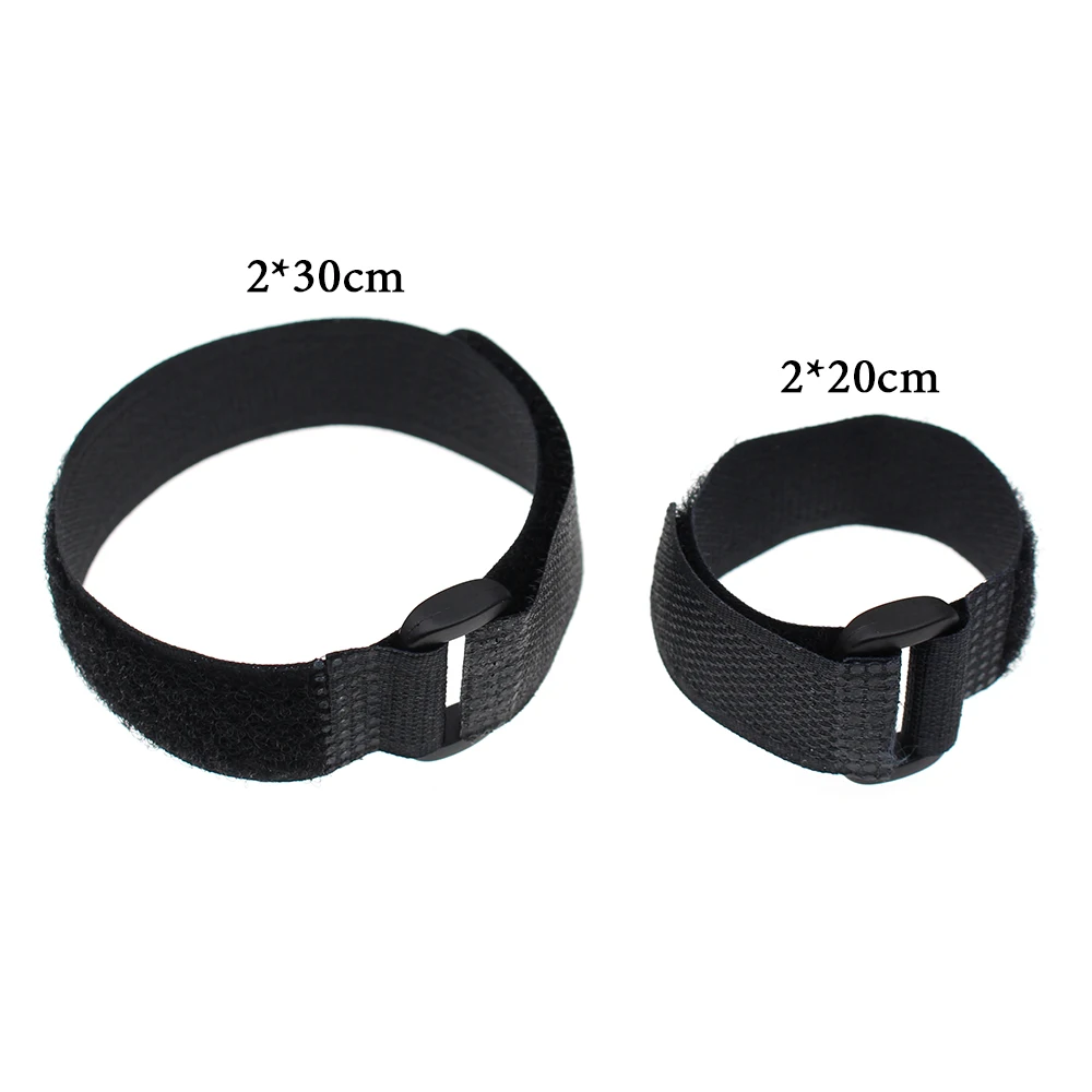 INJORA 5 Đen Bền Chống Trượt Cáp Thắt Lưng Dây Đeo, Tỷ Pin RC Xe Bánh Xích Dụng Cụ 2*20cm/2*30Cm
