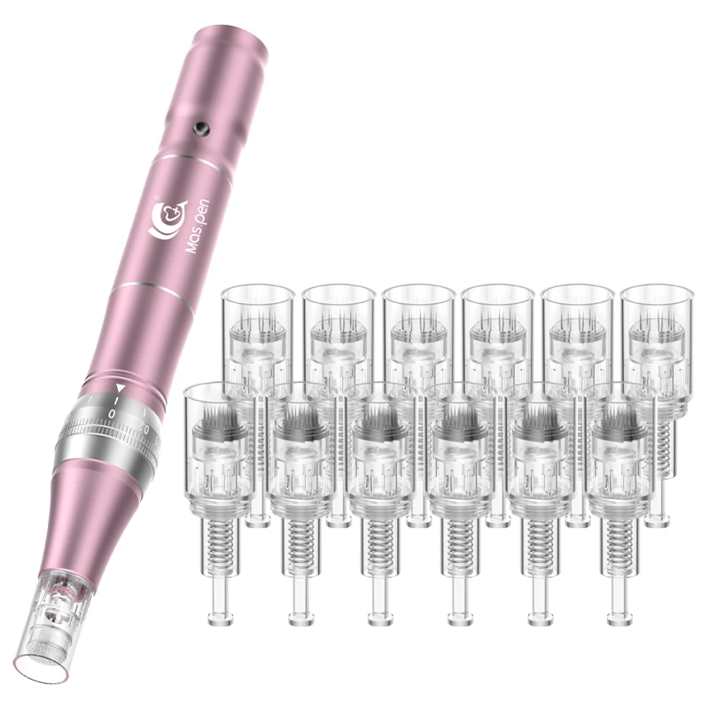Profissional microagulhamento sem fio dermapen ultra l1 autêntico kit dermapen com cartuchos de agulhas de 12 pinos 36 pinos para pele do rosto