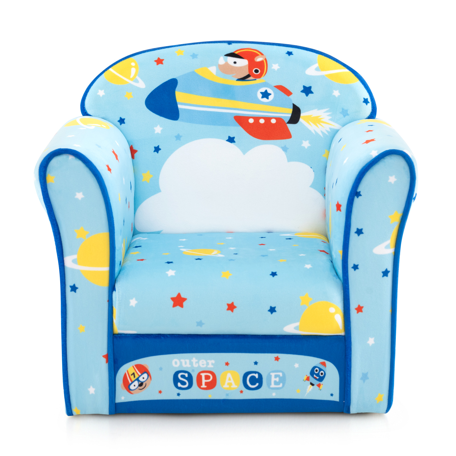 Kindersessel Kindersofa Kindercouch Babysessel für Mädchen und Jungen Kindermöbel Kinder Sessel Schaumstoff, Raumschiff