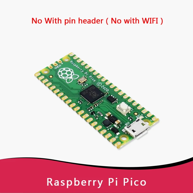 Raspberry Pi Pico W Original con placa de desarrollo WiFi inalámbrica, Pico o Pico H con cabezal de Pin, compatible con MciroPython/C++