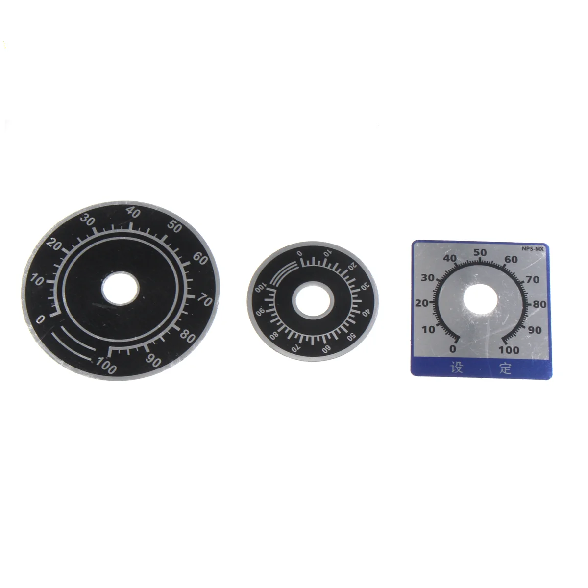 50/20PCS 0-100 quadrante digitale quadrante piastra etichetta in alluminio A03 tappo manopola WTH118 RV24 WX050 potenziometro