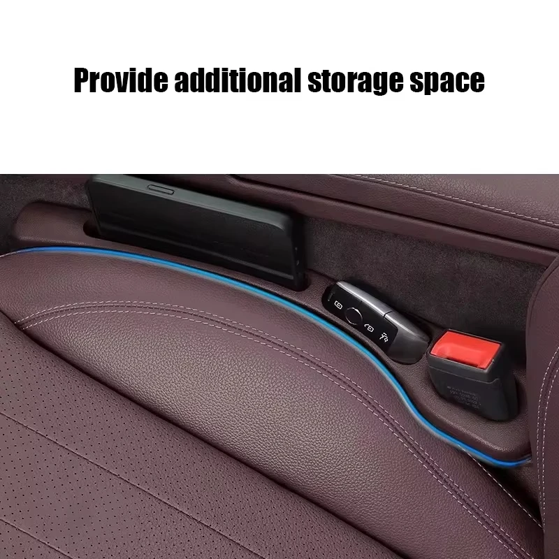 2 pçs assento de carro gap filler organizador à prova dwaterproof água assento de carro gap plug tira com 2 sulcos assento gap armazenamento acessórios interiores automóveis