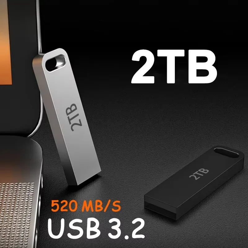 Xiaomi 2TB USB 3.2 Металлический флэш-накопитель Супервысокоскоростная передача Мини U-диск Pen Drive Тип C Память Водонепроницаемый диск SSD U-накопитель