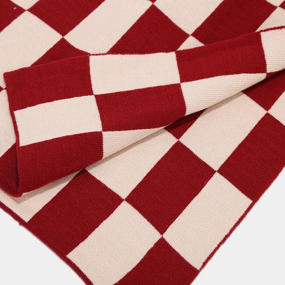 Plaid Muster Winter mütze Plaid Stil Winter mütze Winter Mütze Schal Handschuhe Set Check Print Kuppel Hut Touchscreen für den Außenbereich