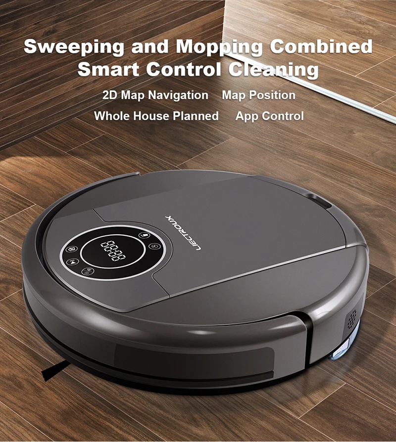 Robot aspirador LIECTROUX ZK808, mapeo inteligente, con memoria, aplicación WiFi y control por voz, fuerte succión de 4000 Pa, seco y húmedo