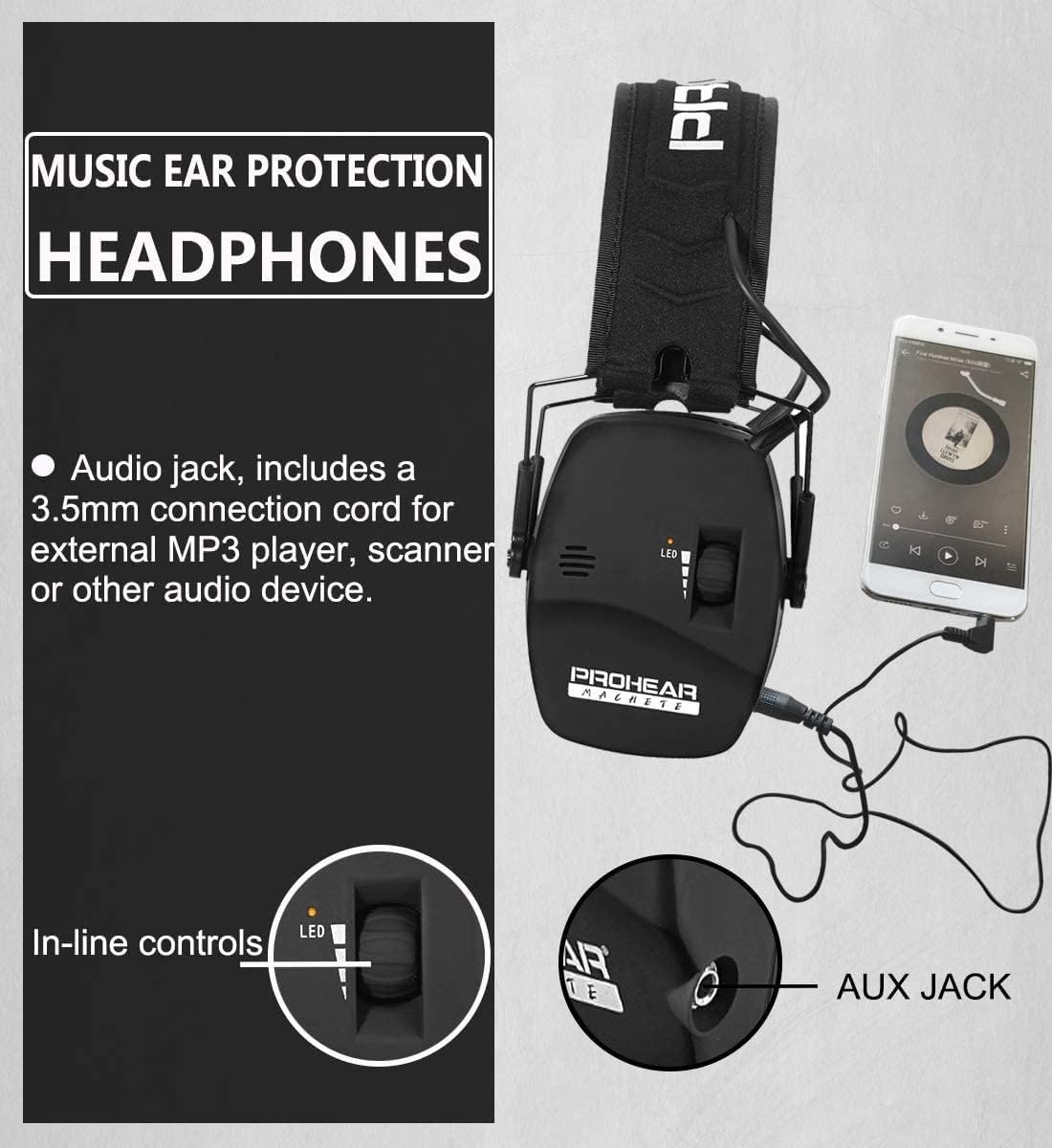 ZOHAN-Protectores auditivos tácticos, auriculares electrónicos, orejeras de amplificación de sonido para caza, cascos antiruido para disparar