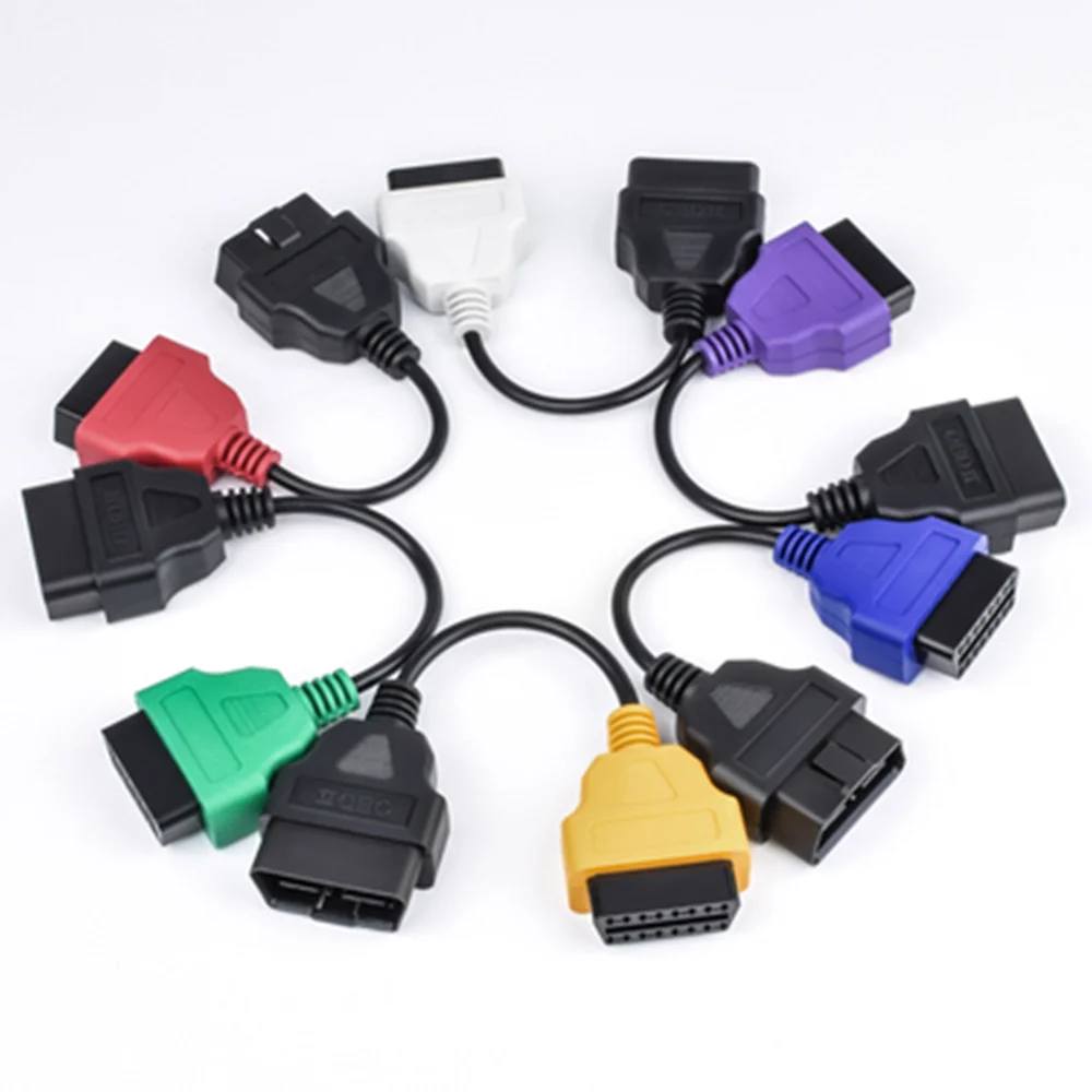 OBD 2 autoscanner connector MultiECUScan diagnostische adapterkabel voor multi ECU-scan voor Fiat ECU-scan 6 kleuren