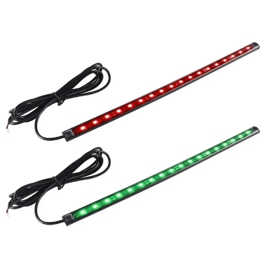 2 Stücke 30 cm 12 V LED-Streifen Licht Wasserdicht ROT & GRÜN für Bogen Boot Marine Navigation Kajak Kanu Deck Courtesy Bogen Anhänger Ponton