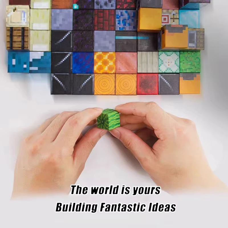 Novos blocos magnéticos-construir meu ímã mundo conjunto para meninos meninas, brinquedos de construção sensorial para crianças presentes de natal