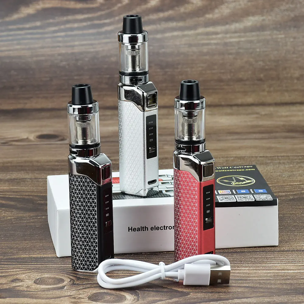 80W Vape Mod Starter Kit Box Mod Kit 1800Mah Vape Pen Vaper Verdampfer Vape Pen Elektronische Zigarette Mod Kit E-Zigarette Kit