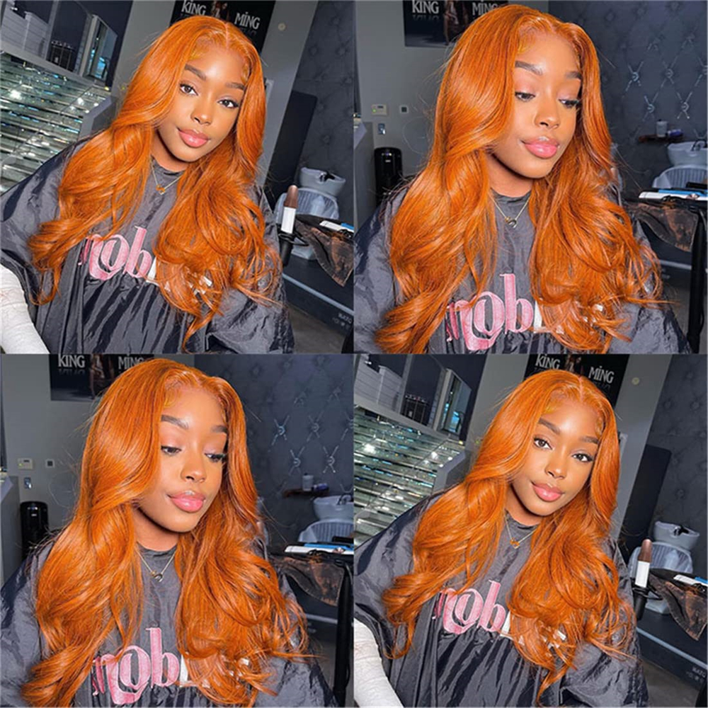 オレンジブレミー-ナチュラルレースフロントウィッグ,ナチュラルヘアレース,13x4 13x6,ボディウェーブ,28 30インチ,女性用